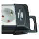 12. Brennenstuhl 1951560101 5 m power strip 6 x network sockets Indoor Black, Gray