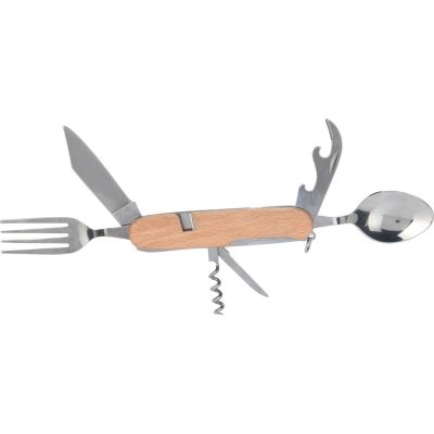 13. SURVIVAL KIT TOURIST POCKET KNIFE 8in1 WOOD
