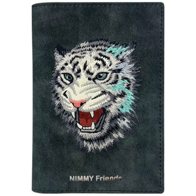 Nimmy Raptor Tiger Passport/Wallet Case - Dark Gray