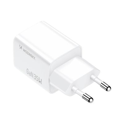 3. Wozinsky WWC-35W GaN USB-A + USB-C Wall Charger - White