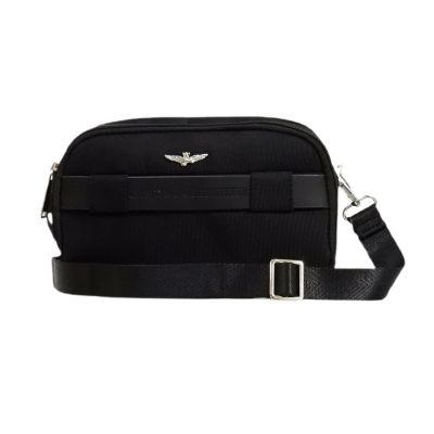 Aeronautica Militare Fly Men's Shoulder Bag Black - AM-327
