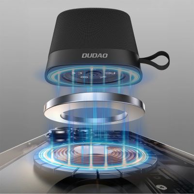 2. Dudao Y20 Wireless Speaker with Magnetic Mount Bluetooth 5.3 - Black