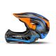2. Rockbros TT-32SOBL-S children's bicycle helmet with removable chinbar, size S - black and orange