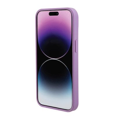 7. Guess GUHCP15SP4EPMU iPhone 15 6.1" purple/light purple hardcase Leather 4G Stamped