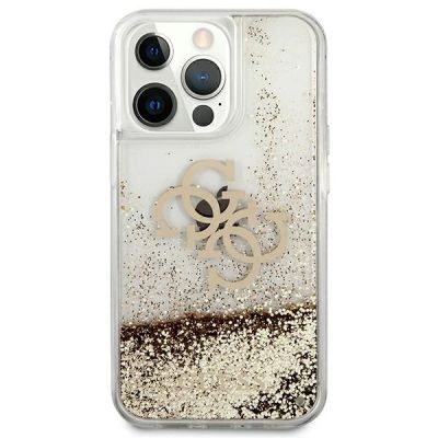 3. Guess 4G Big Liquid Glitter case for iPhone 13 Pro Max 6.7" - gold