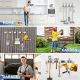 7. MACLEAN WALL ORGANIZER FOR GARDEN TOOLS AND MOPS, STEEL, WITH HOOKS, MAX LOAD 20KG, WIDTH 49CM MC-184