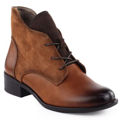 8. Women’s Camel Winter Ankle Boots Jezzi ASA198-15