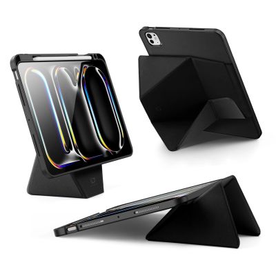 2. Dux Ducis Vers Case for iPad Pro 11" (2024/2025) with Stand and Apple Pencil Holder - Black