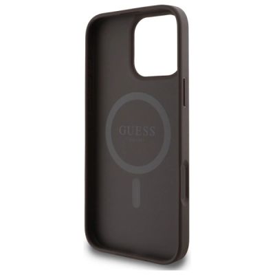 7. Guess 4G Ring Classic Logo MagSafe Case for iPhone 16 Pro Max - Brown