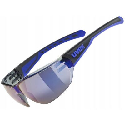 4. UVEX Equate cycling glasses, black/blue matt/mirror blue
