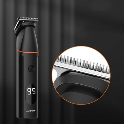 6. MAXGROOM LK-881 multifunctional trimmer with replaceable tips - black
