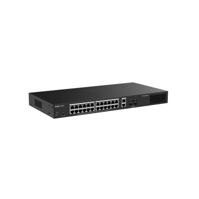 3. Ruijie Networks RG-ES228GS-LP Managed Network Switch L2 Gigabit Ethernet (10/100/1000) Supports PoE Desktop Black
