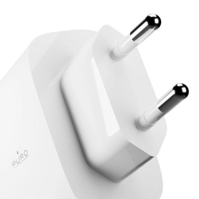 5. Puro Daily Prolite 45W USB-C USB-A Power Delivery Charger with USB-C Cable - White