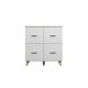 2. Chest of drawers LOTTA 110 4D white + sonoma oak