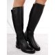 29. Women’s black leather officer-style boots, insulated Rieker Z9564-00