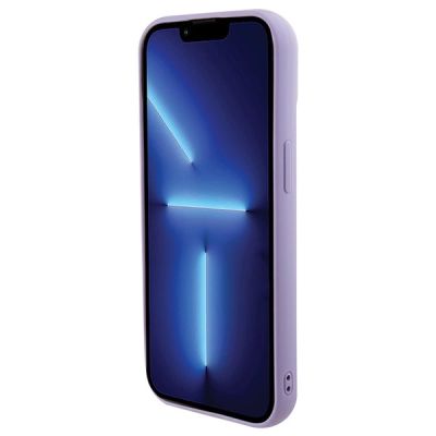 6. Guess Sequin Script Metal case for iPhone 15 - purple