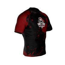 The "Blood" compression Rashguard is made of DBX MORE DRY M material.