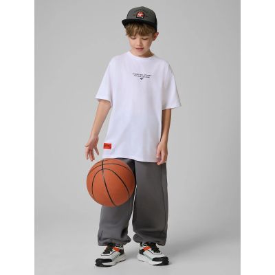 4. Boy's loose T-shirt with print 4F 4FJRSS26TTSHM3835-10S