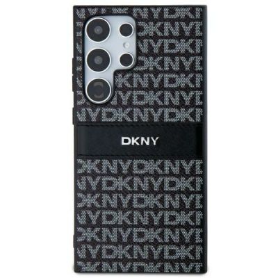 2. DKNY Leather Mono Stripe & Metal Logo case for Samsung Galaxy S24 Ultra - black