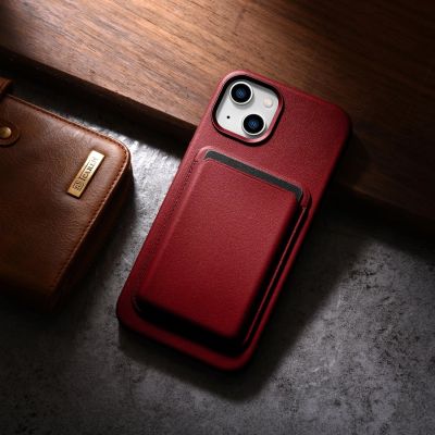 18. iCarer Case Leather case cover made of natural leather for iPhone 14 Plus red (compatible with MagSafe)