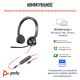 43. HP Poly Blackwire 3325 USB-C Stereo Headset Microsoft Teams Certified + 3.5mm Plug + USB-C/A Adapter