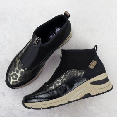 4. Women's black wedge ankle boots Rieker N9362-00