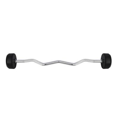 25. Rubberized GSL-40 40 KG HMS Fixed Barbell/Curl Bar