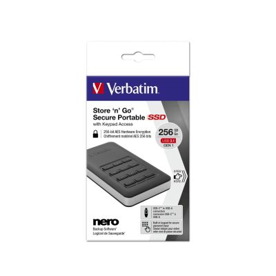 4. Verbatim Store'n'Go 256GB USB Type-C 3.2 Gen 1 (3.1 Gen 1) Black, Silver