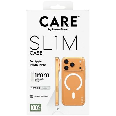 5. CARE by PanzerGlass SL1M MagSafe Case for iPhone 17 Pro - Transparent