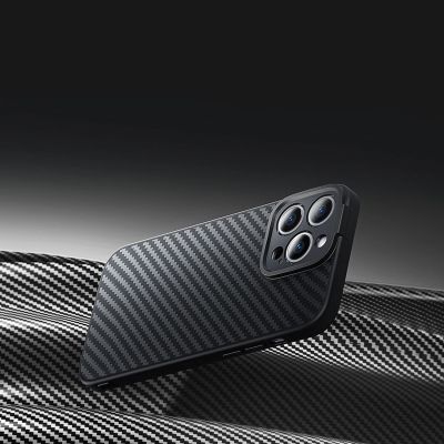 10. Armored case for iPhone 14 Pro compatible with MagSafe Baseus Synthetic Fiber tempered glass - black