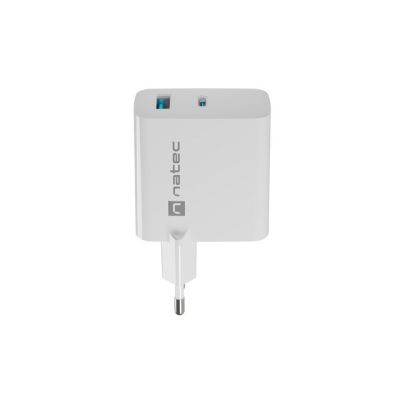 9. NATEC CHARGER RIBERA GAN 1X USB-A + 1X USB-C 45W WHITE NUC-2142