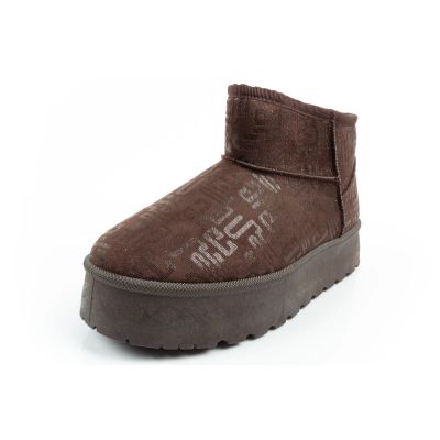 3. Lee Cooper women's winter snow boots, fashionable fur-lined ankle boots, dark brown