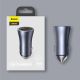 21. Baseus Golden Contactor Pro car charger USB-C / USB-A 40W PD QC 4+ SCP FCP AFC + cable - gray