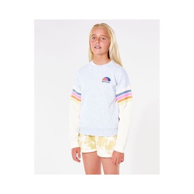 RIP CURL Surf Revival Crew Sweatshirt - Girl - Light Gray