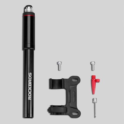 6. Rockbros SMART-B 150 PSI Mini Bicycle Pump for Presta and Schrader Valves - Black