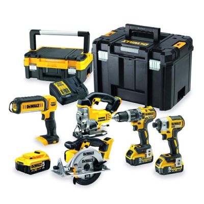 2. DEWALT COMBO KIT 18V DCK551P3T (DCD796+DCF887+DCS39+DCS331+DCL050) 3x5.0Ah TSTAK