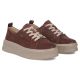 4. Women's brown leather sneakers on the platform Filippo DP7982