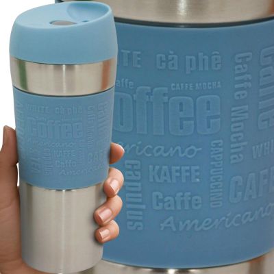 EXCELLENT HOUSEWARE THERMAL TRAVEL MUG 350ML BLUE