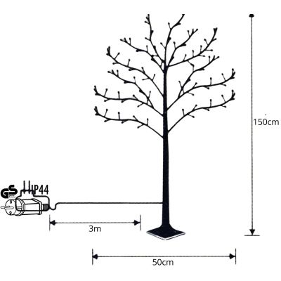 6. DECORATIVE LED TREE 180 LED 150 CM WHITE LUCA