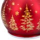 2. DECORATIVE GLASS LED BAUBLE 12 CM SPARKLING ROTATING – RED