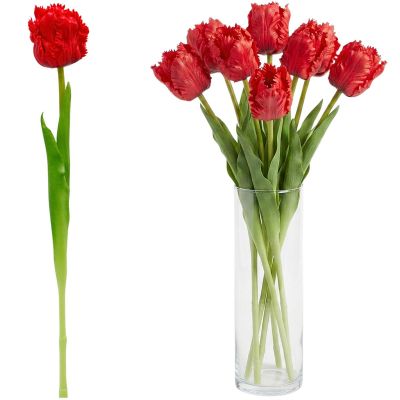 RED TULIP 38CM LIFE-LIKE SPRING DECORATION