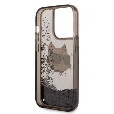 7. Karl Lagerfeld KLHCP14LLNCHCK iPhone 14 Pro 6.1" black/black hardcase Glitter Choupette Head