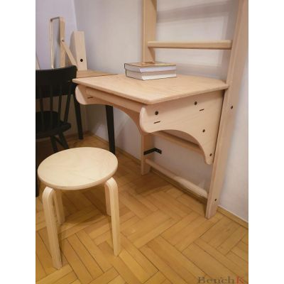 75. WOODEN PULL-UP LADDER WITH DESK BENCHK 112