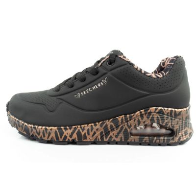 2. Skechers Uno-Loving Love women's sports sneakers fashionable black