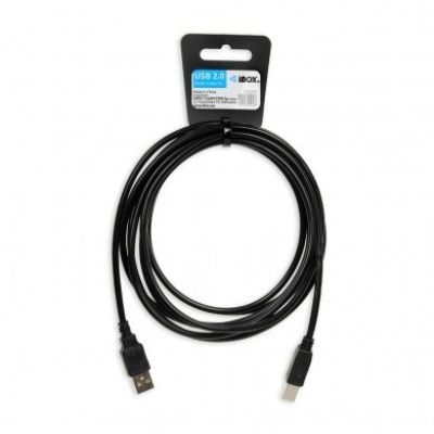 2. IBOX USB 2.0 AB M/M 3M cable PRINTER IKU2D30 (USB 2.0 type AM - USB 2.0 type BM; 3m; black)