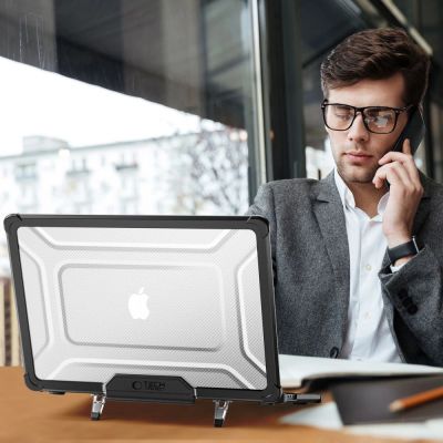 8. Tech-Protect SmartShell Pro case for MacBook Air 13" 2023-2025 M2 / M3 / M4 - transparent and black