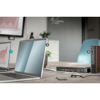 10. Digitus KVM Switch, 4-port, 4K 60 Hz, 4 x DP in, 1 x DP/HDMI out