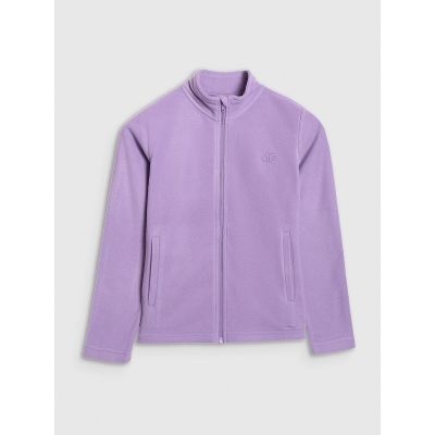8. Girls’ Slim-Fit Fleece Jacket with Stand-Up Collar 4F 4FJRAW25TFLEF434-51S