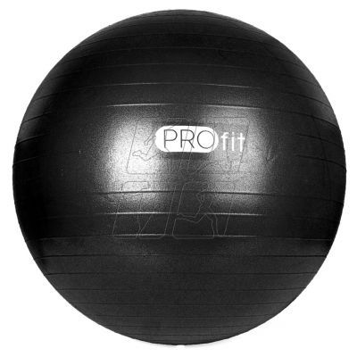 5. Gymnastics ball PROfit 85cm black with pump DK2102