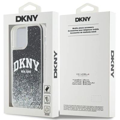 8. DKNY Liquid Glitter Big Logo iPhone 12 Pro/12 Case - Black